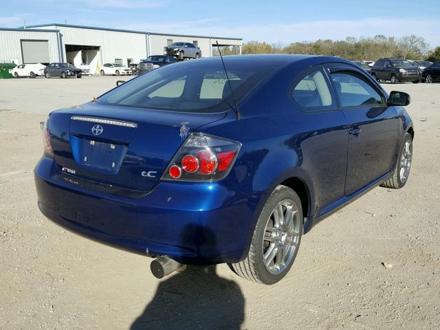 JTKDE167780254984 - 2008 TOYOTA SCION TC BLUE photo 4