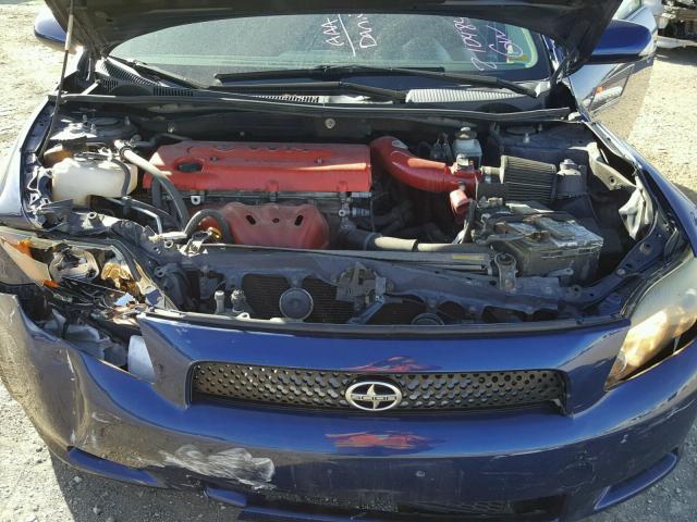 JTKDE167780254984 - 2008 TOYOTA SCION TC BLUE photo 7