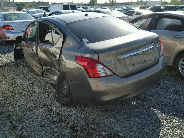 3N1CN7AP9CL876434 - 2012 NISSAN VERSA S BEIGE photo 3