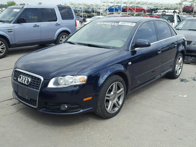 WAUDF78E78A013209 - 2008 AUDI A4 2.0T QU BLUE photo 2