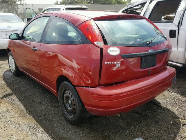 3FAFP31N85R152865 - 2005 FORD FOCUS ZX3 RED photo 3