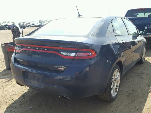 1C3CDFCH8DD133484 - 2013 DODGE DART LIMIT BLUE photo 4