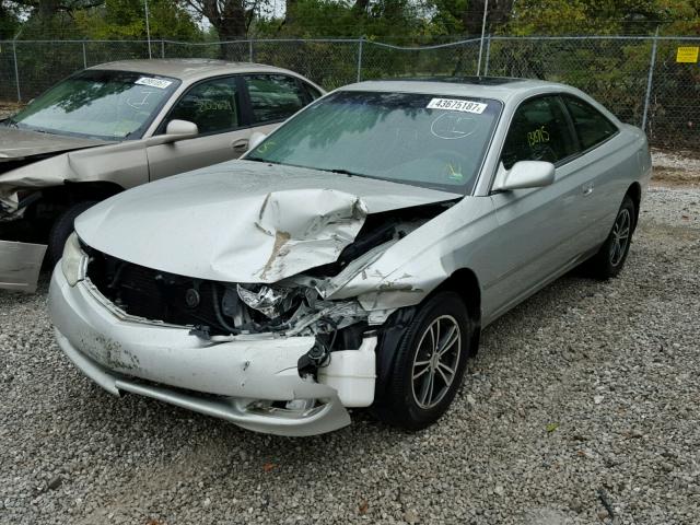 2T1CE22P92C000298 - 2002 TOYOTA CAMRY SOLA SILVER photo 2