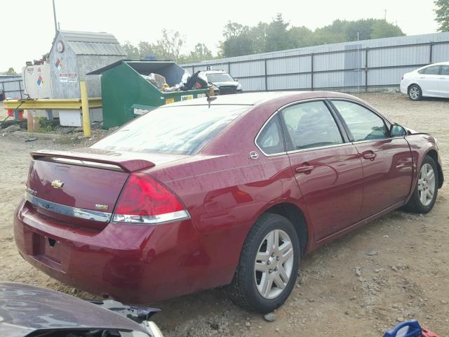 2G1WC583X89249347 - 2008 CHEVROLET IMPALA LT BURGUNDY photo 4