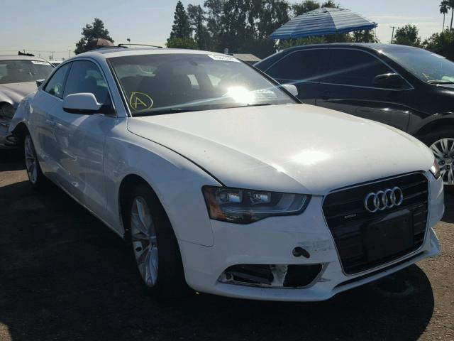 WAUCFAFR2DA065050 - 2013 AUDI A5 PREMIUM WHITE photo 1