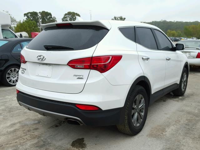 5XYZTDLB4FG296114 - 2015 HYUNDAI SANTA FE S WHITE photo 4