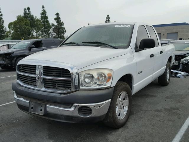 1D7HA18N38J239124 - 2008 DODGE RAM 1500 S WHITE photo 2