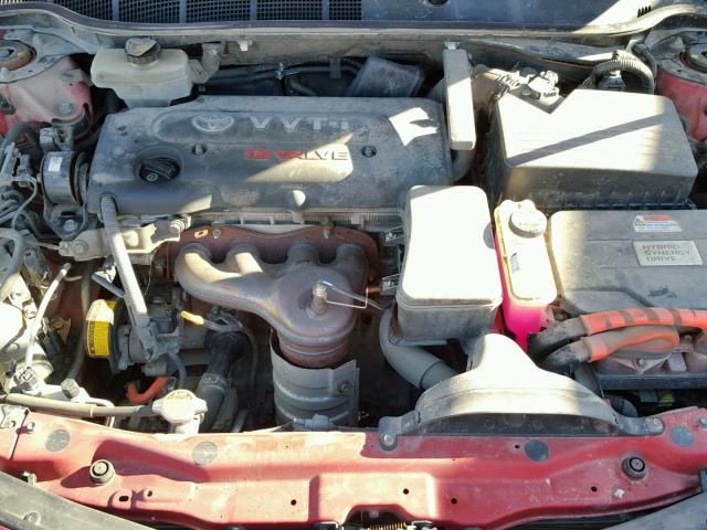 4T1BB46K98U036434 - 2008 TOYOTA CAMRY HYBR RED photo 7