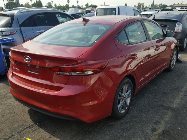 KMHD84LF8HU141660 - 2017 HYUNDAI ELANTRA SE RED photo 4