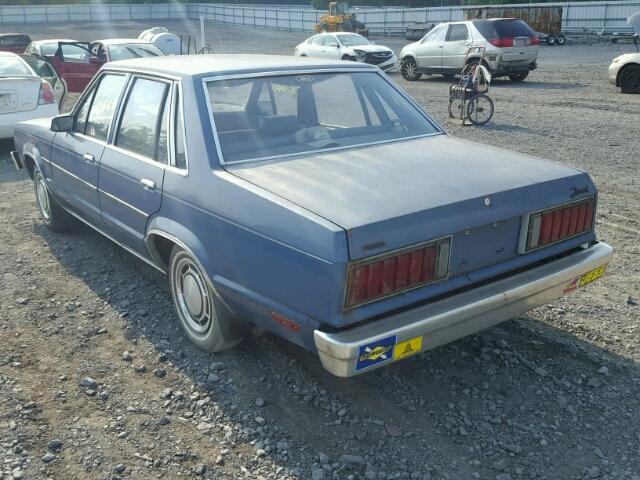 2FABP21A8BX103152 - 1981 FORD FAIRMONT BLUE photo 3