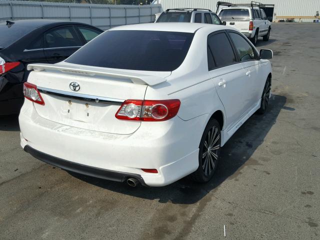 5YFBU4EE4DP110442 - 2013 TOYOTA COROLLA BA WHITE photo 4