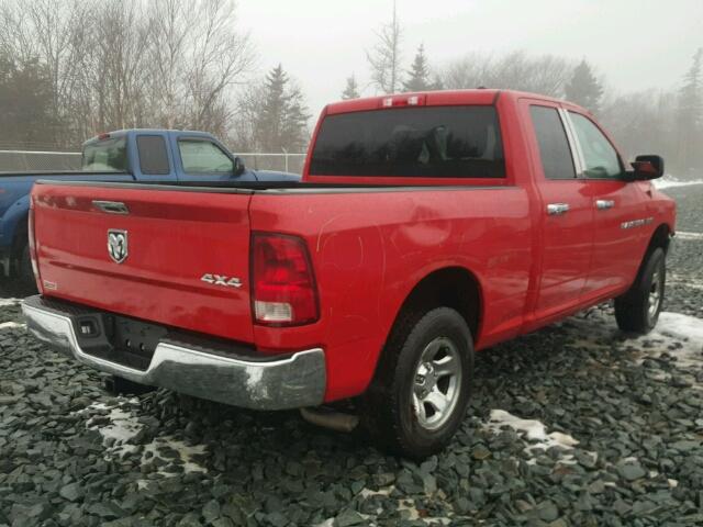 1C6RD7FT5CS337754 - 2012 DODGE RAM 1500 S RED photo 4