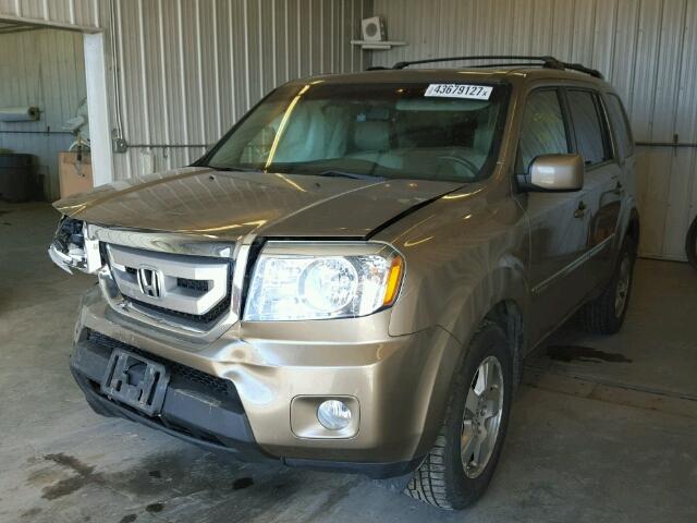 5FNYF4H68BB026254 - 2011 HONDA PILOT TAN photo 2