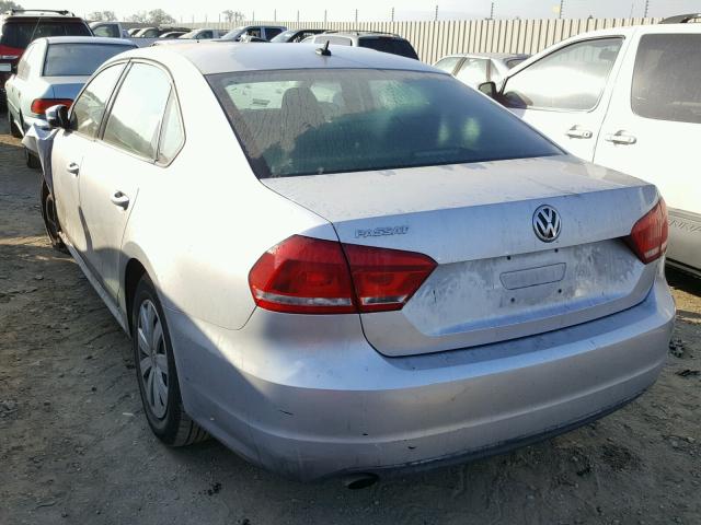 1VWAP7A38DC049708 - 2013 VOLKSWAGEN PASSAT S فضي صورة 3