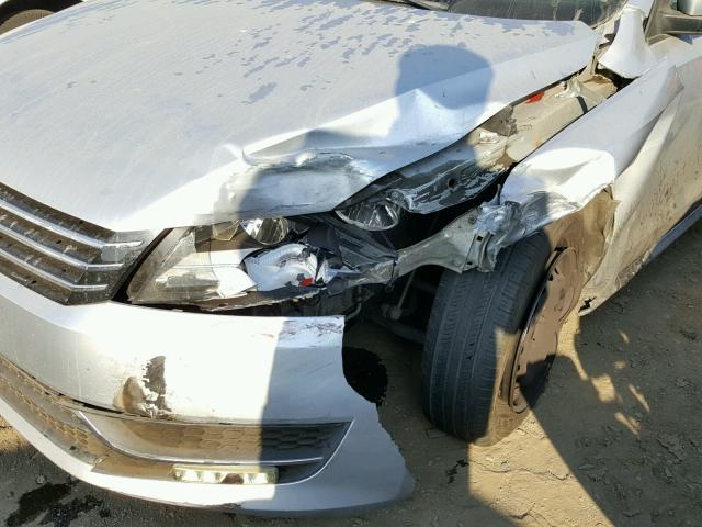 1VWAP7A38DC049708 - 2013 VOLKSWAGEN PASSAT S فضي صورة 9