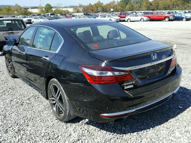 1HGCR2F51GA123605 - 2016 HONDA ACCORD SPO BLACK photo 3