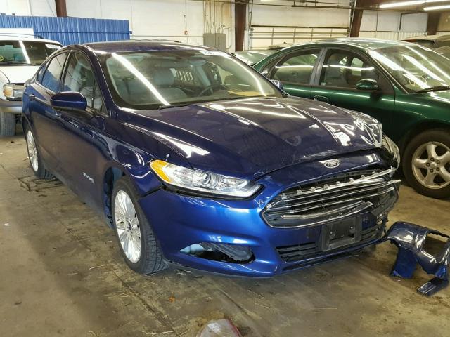 3FA6P0UU8FR309037 - 2015 FORD FUSION S H BLUE photo 1