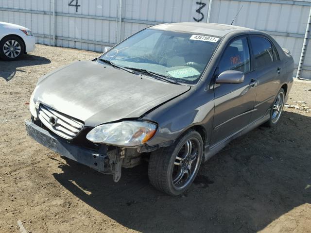 1NXBR32EX4Z315276 - 2004 TOYOTA COROLLA GRAY photo 2