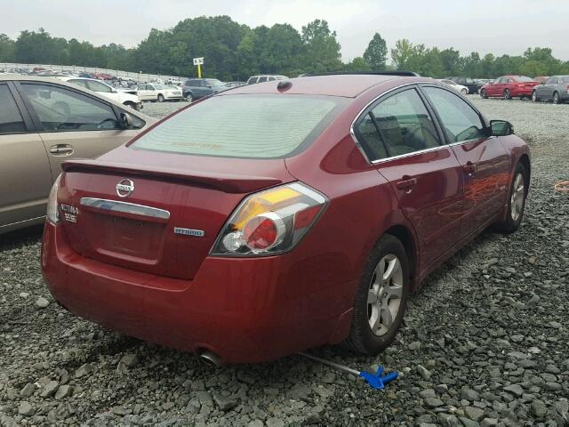 1N4CL21E28C119677 - 2008 NISSAN ALTIMA HYB RED photo 4