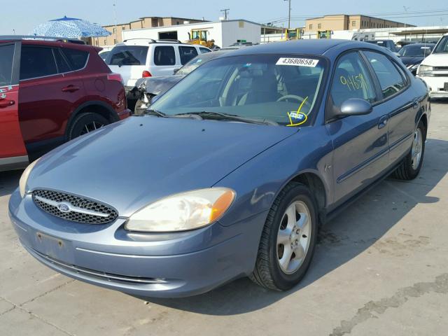 1FAFP5528YA156019 - 2000 FORD TAURUS SES BLUE photo 2