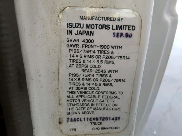 JAACL11EXM7201431 - 1991 ISUZU CONVENTION WHITE photo 10