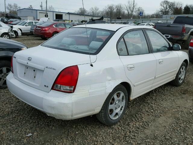 KMHDN45D32U400972 - 2002 HYUNDAI ELANTRA GL WHITE photo 4