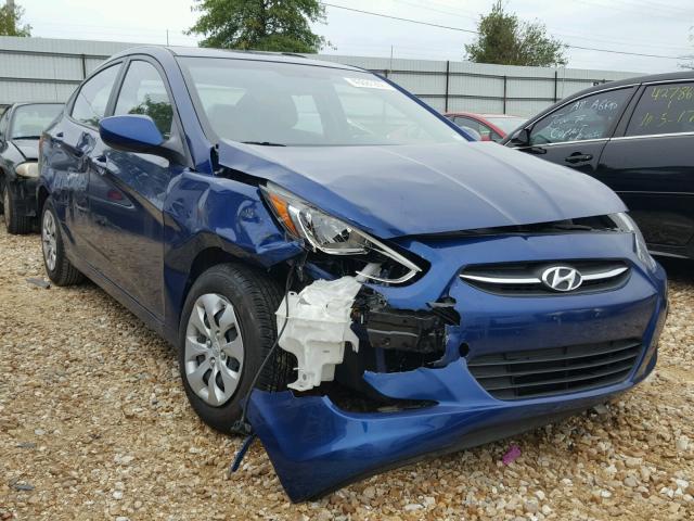 KMHCT4AE4GU981857 - 2016 HYUNDAI ACCENT SE BLUE photo 1