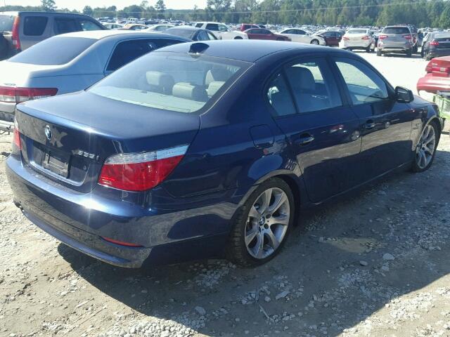 WBANW1C53AC166592 - 2010 BMW 535 I BLUE photo 4