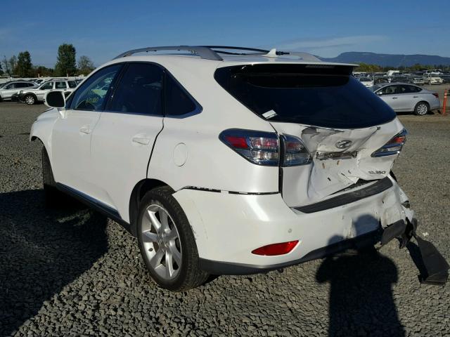 2T2BK1BA2BC100491 - 2011 LEXUS RX 350 WHITE photo 3