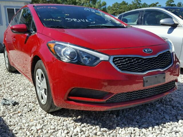 KNAFK4A62G5585995 - 2016 KIA FORTE BURGUNDY photo 1