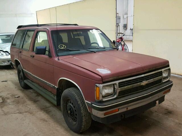 1GNDT13Z6M2189957 - 1991 CHEVROLET BLAZER S10 MAROON photo 1