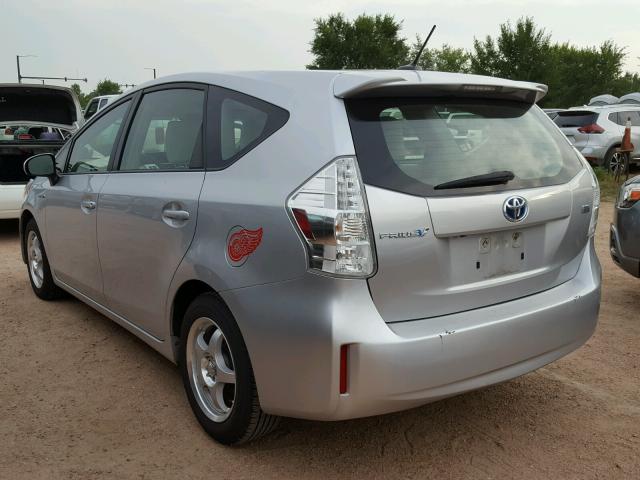 JTDZN3EUXC3028901 - 2012 TOYOTA PRIUS V SILVER photo 3