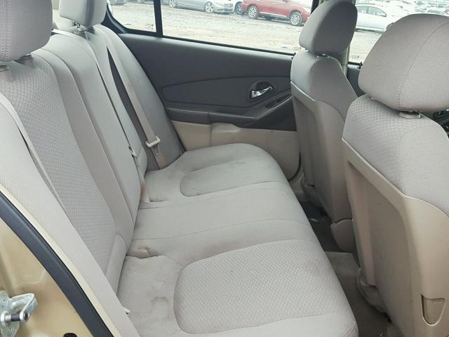 1G1ZS51F26F144259 - 2006 CHEVROLET MALIBU LS ოქროსფერი ფოტო 6