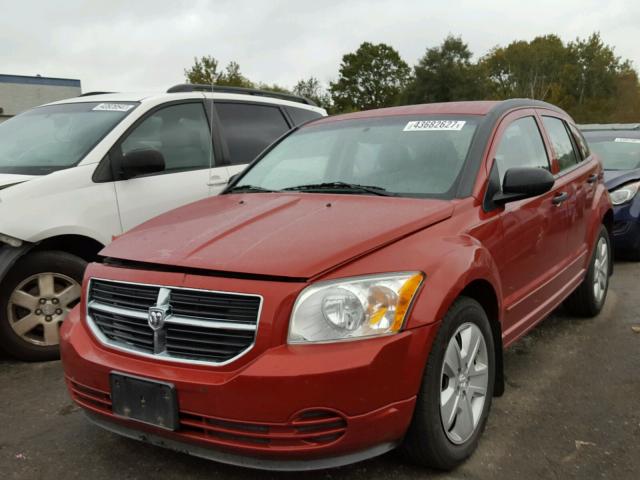 1B3HB48B17D340613 - 2007 DODGE CALIBER RED photo 2