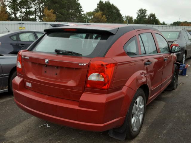 1B3HB48B17D340613 - 2007 DODGE CALIBER RED photo 4