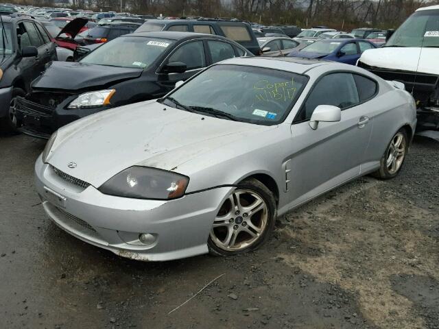 KMHHN65F96U202918 - 2006 HYUNDAI TIBURON GT SILVER photo 2