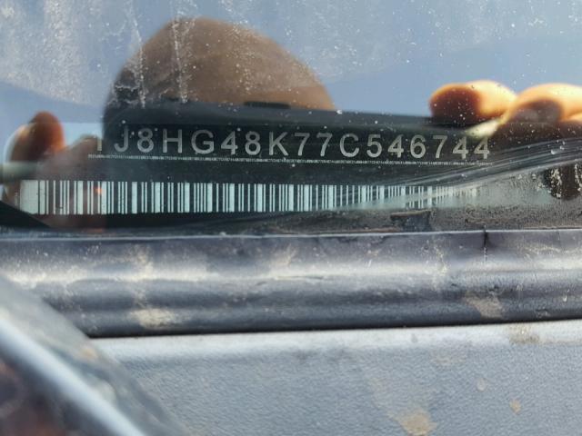 1J8HG48K77C546744 - 2007 JEEP COMMANDER 黑色 照片 10