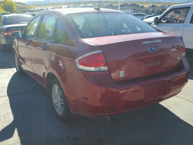 1FAHP3FN0BW117635 - 2011 FORD FOCUS SE RED photo 3