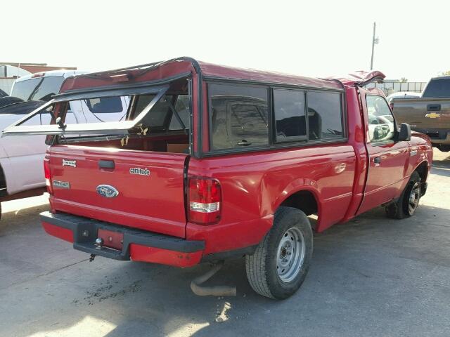 1FTYR10U06PA02171 - 2006 FORD RANGER RED photo 4