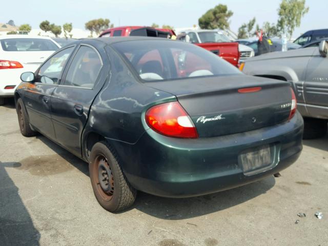 1P3ES46C8YD506513 - 2000 PLYMOUTH NEON BASE GREEN photo 3