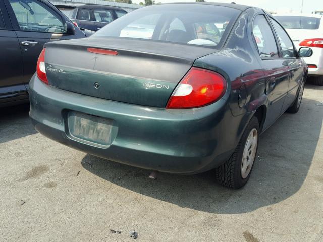 1P3ES46C8YD506513 - 2000 PLYMOUTH NEON BASE GREEN photo 4