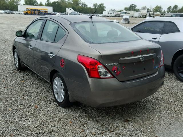 3N1CN7AP4CL879340 - 2012 NISSAN VERSA S GRAY photo 3