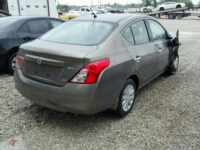 3N1CN7AP4CL879340 - 2012 NISSAN VERSA S GRAY photo 4