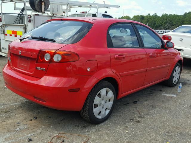 KL5JD66ZX7K594456 - 2007 SUZUKI RENO BASE RED photo 4