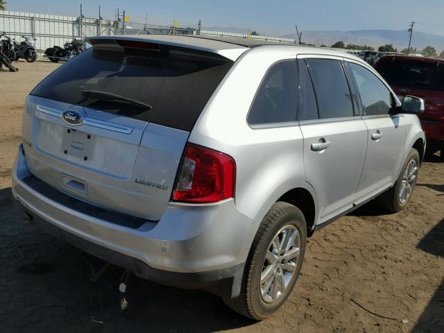 2FMDK3KC1BBA43246 - 2011 FORD EDGE LIMIT SILVER photo 4