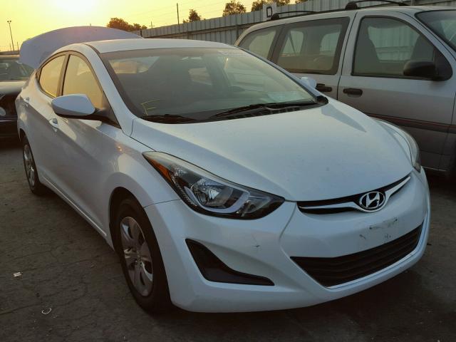 5NPDH4AE6GH673870 - 2016 HYUNDAI ELANTRA SE WHITE photo 1