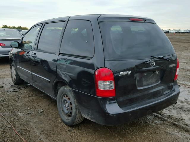 JM3LW28G010199942 - 2001 MAZDA MPV WAGON BLACK photo 3