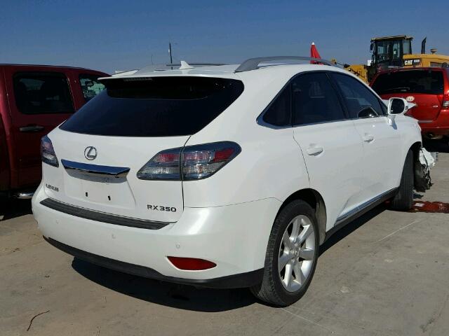 2T2ZK1BA2AC032089 - 2010 LEXUS RX WHITE photo 4