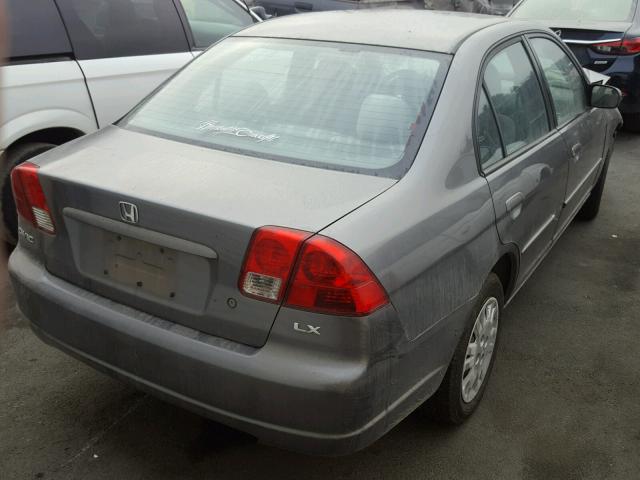 2HGES15554H590984 - 2004 HONDA CIVIC LX GRAY photo 4