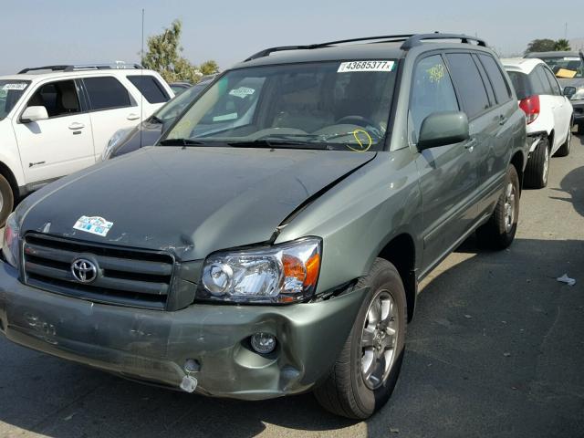 JTEDP21A470141739 - 2007 TOYOTA HIGHLANDER GREEN photo 2